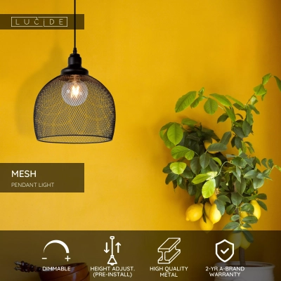 MESH - Lampa wisząca - Ø 28 cm - E27 - Black 43404/28/30 Lucide